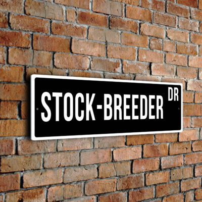 Stock-Breeder street sign
