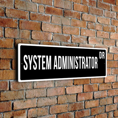 System Administrator street sign