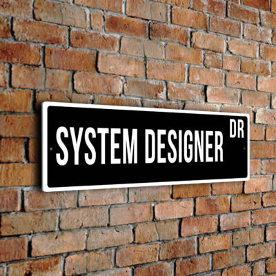 System Designer street sign