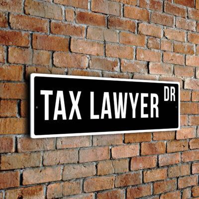 Tax Lawyer street sign