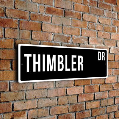Thimbler street sign