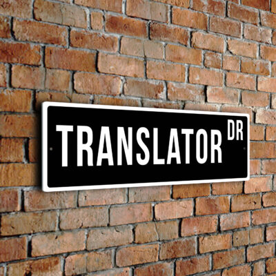 Translator street sign