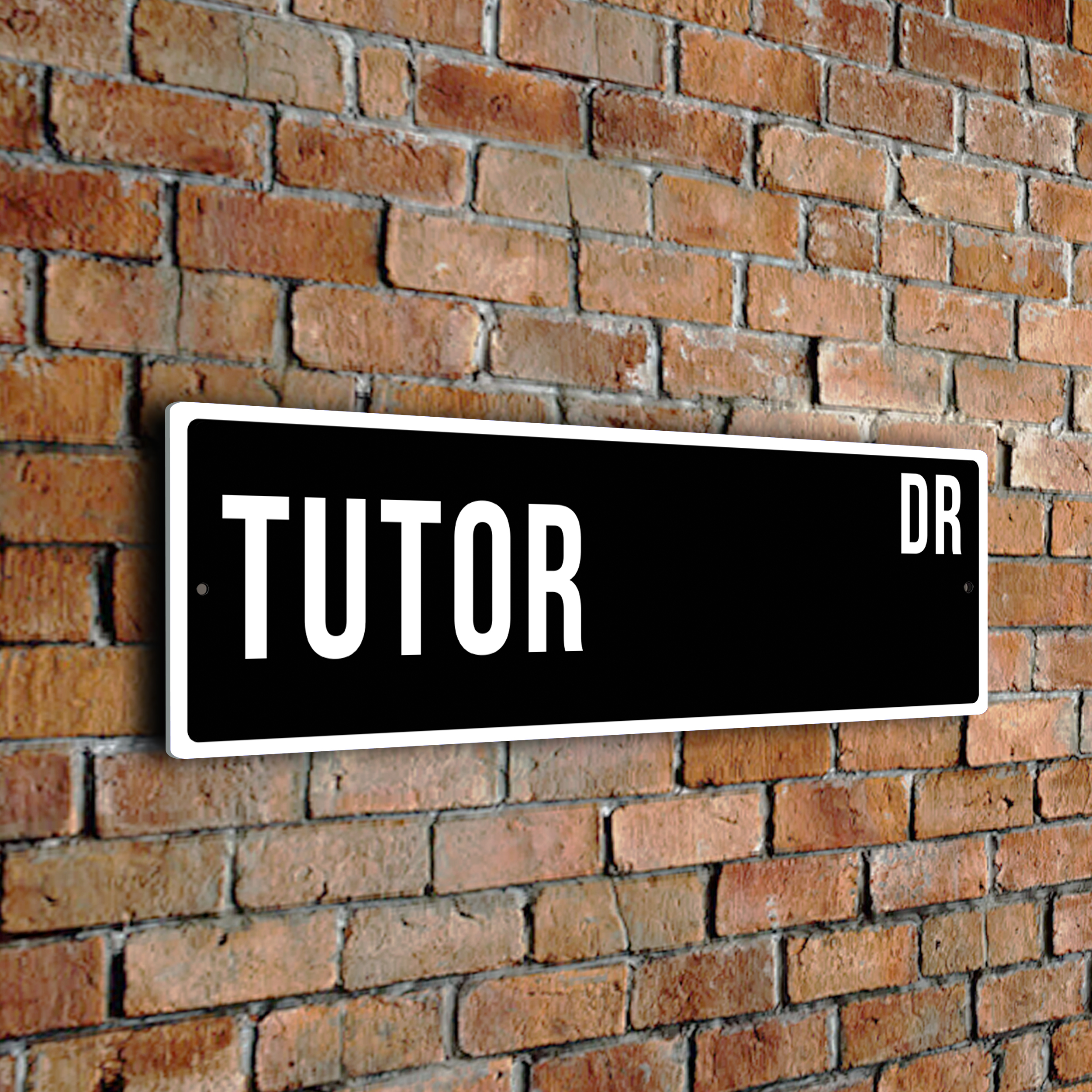 Tutor street sign