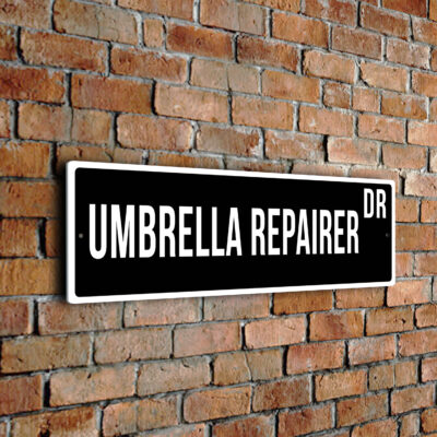 Umbrella Repairer street sign
