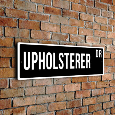 Upholsterer street sign