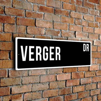 Verger street sign