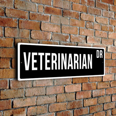 Veterinarian street sign