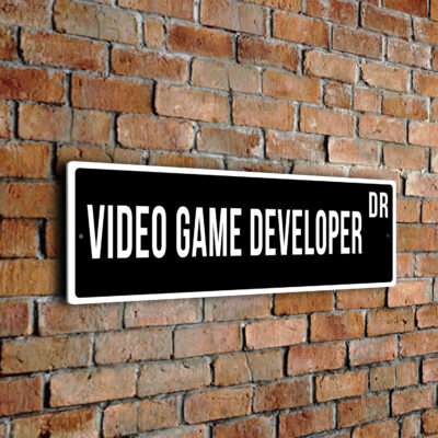 Video Game Developer street sign