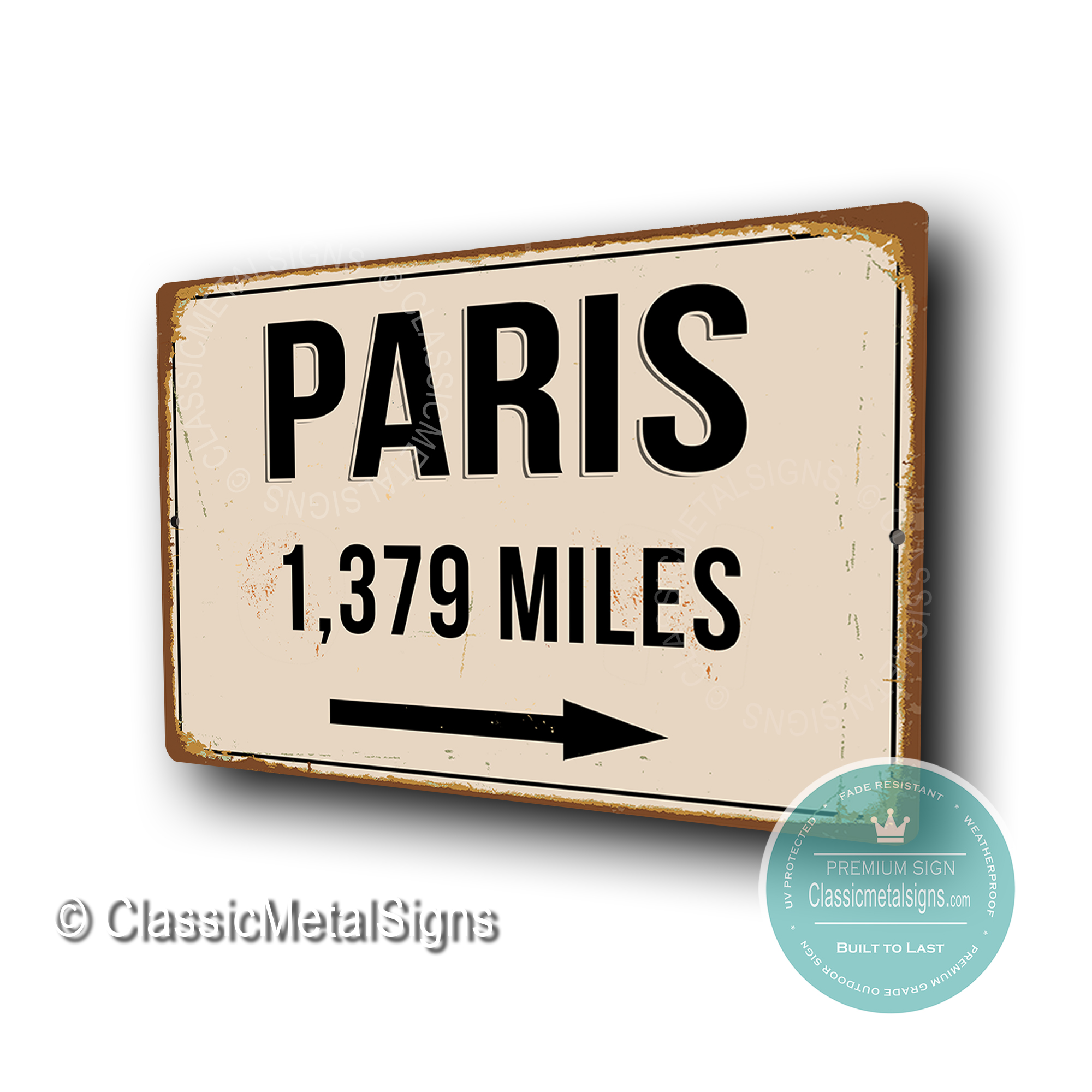 Personalized Paris Street Sign