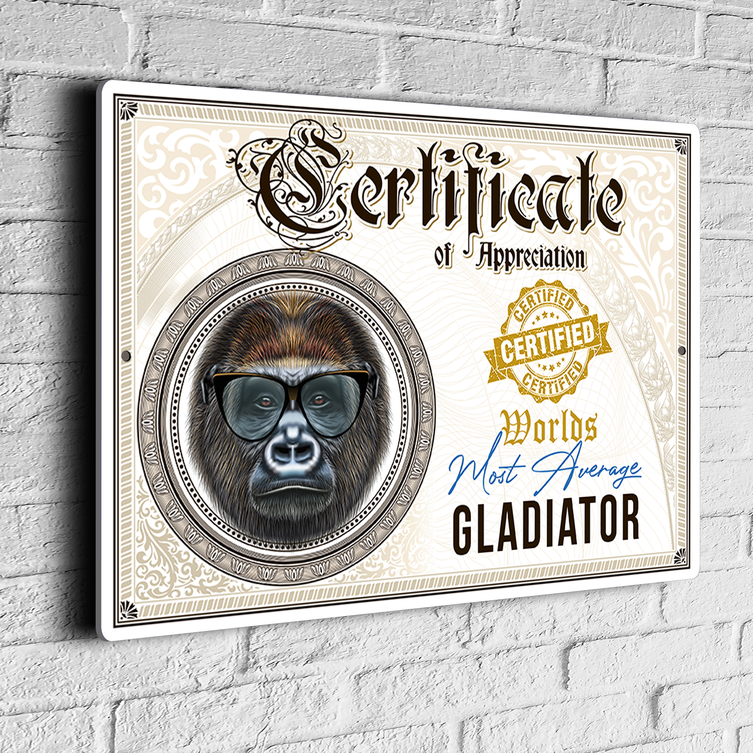 Fun Gladiator Certificate