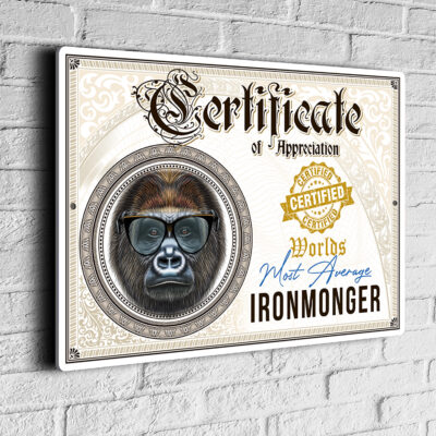 Fun Ironmonger Certificate