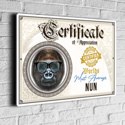 Fun Nun Certificate