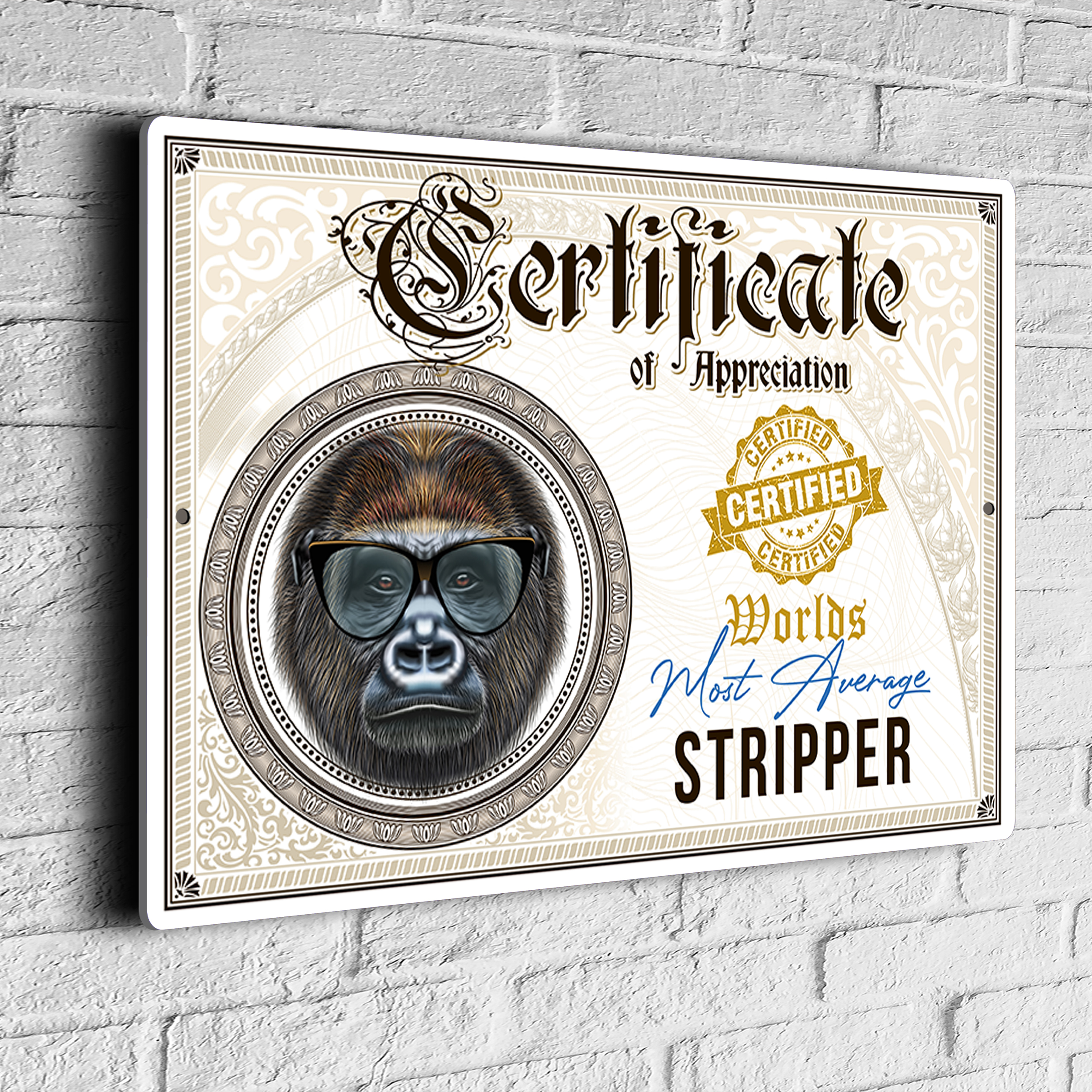 Fun Stripper Certificate