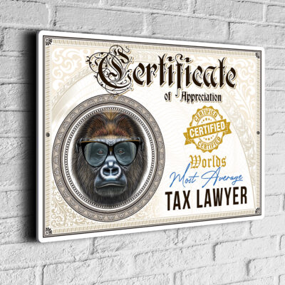 Fun Tax Lawyer Certificate
