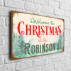 Custom Christmas Family Name Sign