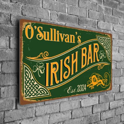 Personalized Irish Bar Sign