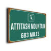 Attitash Mountain Highway Distance Signs
