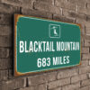 Blacktail Mountain Ski Resort Distance Sign