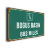 Bogus Basin Ski Resort Distance Sign