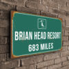 Brian Head Ski Resort Distance Sign