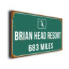 Brian Head Ski Resort Distance Sign