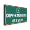 Copper Mountain Ski Resort Distance Sign
