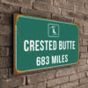 Crested Butte Ski Resort Distance Sign