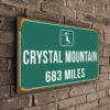 Crystal Mountain Ski Resort Distance Sign