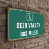 Deer Valley Ski Resort Distance Sign