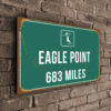 Eagle Point Ski Resort Distance Sign