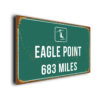 Eagle Point Ski Resort Distance Sign