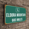 Eldora Mountain Ski Resort Distance Sign