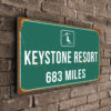 Keystone Ski Resort Distance Sign