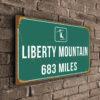 Liberty Mountain Ski Resort Distance Sign
