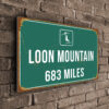 Loon Mountain Ski Resort Distance Sign