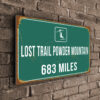 Lost Trail Powder Mountain Ski Resort Distance Sign