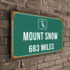 Mount Snow Ski Resort Distance Sign