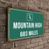 Mountain High Ski Resort Distance Sign