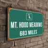 Mt Hood Meadows Ski Resort Distance Sign