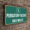 Purgatory Mountain Ski Resort Distance Sign