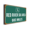 Red River Ski Area Ski Resort Distance Sign