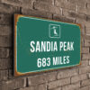 Sandia Peak Ski Resort Distance Sign