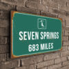 Seven Springs Ski Resort Distance Sign