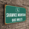 Shawnee Mountain Ski Resort Distance Sign