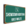 Showdown Montana Ski Resort Distance Sign