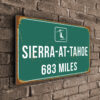 Sierra at Tahoe Ski Resort Distance Sign