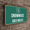 Snowmass Ski Resort Distance Sign