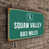 Squaw Valley Ski Resort Distance Sign