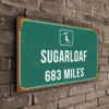 Sugarloaf Ski Resort Distance Sign