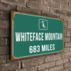 Whiteface Mountain Ski Resort Distance Sign